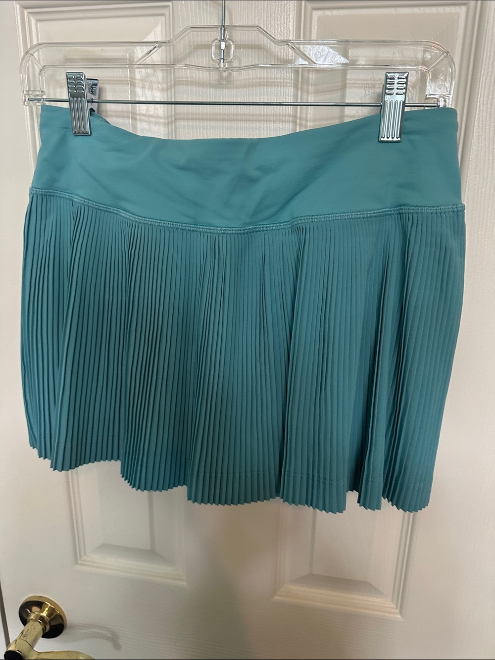 lululemon athletica Pleated Teal Skater Skirt